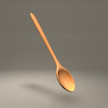 wooden spoon 3d bread cooked cookware dipper folk food furnishings kitchen kitchenware ladle maya model obj scoop soup tablespoon tableware tool utensil yucelyilmaz 3d print model - Mito3D