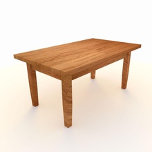 wooden table low poly breakfast desk dining dinner eat furnished furnishings furniture kitchen lower lunch mark19xx model wood 3d print model - Mito3D