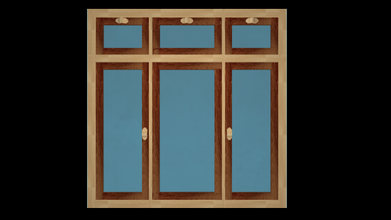 wooden window architecture 3d print model - Mito3D