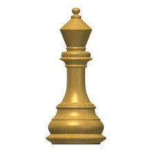woodenchessbishopsidea v1 wooden chess bishop white toys printable lowpoly 3d print model - Mito3D