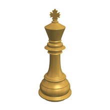 woodenchesskingsidea v1 wooden chess king white toys printable lowpoly 3d print model - Mito3D