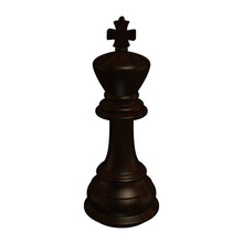 woodenchesskingsideb v2 wooden chess king black toys printable lowpoly 3d print model - Mito3D