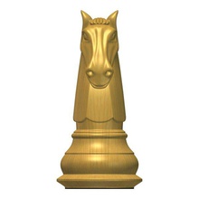 woodenchessknightsidea v1 wooden chess knight white toys printable lowpoly 3d print model - Mito3D