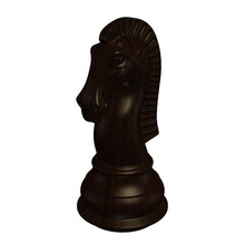 woodenchessknightsideb v2 wooden chess knight black toys printable lowpoly 3d print model - Mito3D