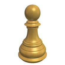 woodenchesspawnsidea v1 wooden chess pawn white toys printable lowpoly 3d print model - Mito3D