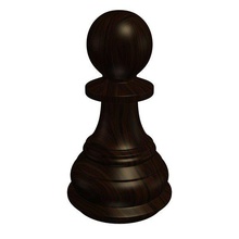 woodenchesspawnsideb v2 wooden chess pawn black toys printable lowpoly 3d print model - Mito3D
