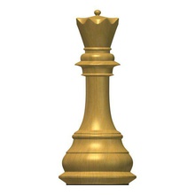 woodenchessqueensidea v1 wooden chess queen white toys printable lowpoly 3d print model - Mito3D