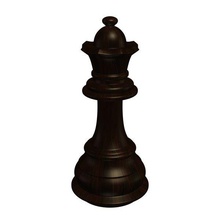 woodenchessqueensideb v2 wooden chess queen black toys printable lowpoly 3d print model - Mito3D