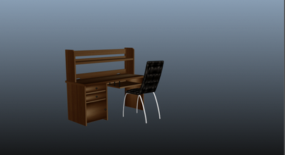 bureau de travail président le mobilier 3d print model - Mito3D
