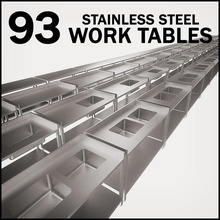 work table stainless pack appliance collection commercial cooked equipment food furnishings industrial kitchen model prep professional restaurant steel xylber zanussi 3d print model - Mito3D
