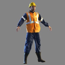 worker architecture character clothes construction guys hard hat human ingeneer machanim male man model people person pis88 public railway safety uniform workman 3d print model - Mito3D