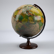 world globe 3d desk environments furnishings furniture geographical items map model office props spinning study toy twiesner 3d print model - Mito3D