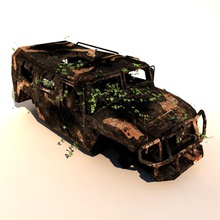 wrecked vehicle abandoned apocalyptic artillery car crash damaged derelict design game heavy imperium iv litter lower military model pick poly ready ruin scrapping semi trash truck up wreak wreck wreckage 3d print model - Mito3D