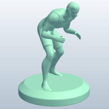 la lucha libre v1 pose personas imprimible lowpoly 3d print model - Mito3D