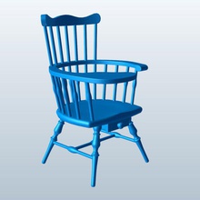 schreiben Sessel v1 Möbel bedruckbar ist lowpoly 3d print model - Mito3D