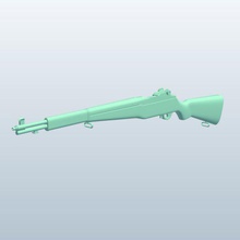 wwii infantry rifleusa v1 rifle weapons armor printable lowpoly 3d print model - Mito3D