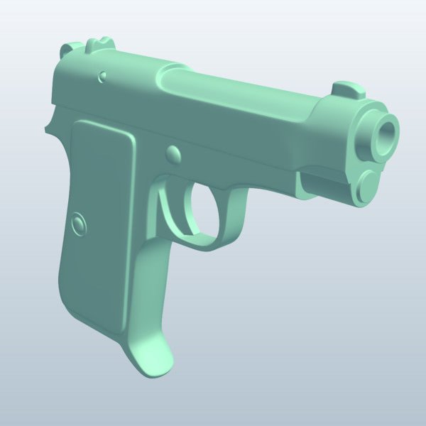 la seconda guerra mondiale semiauto pistolitaly v1 italiano pistola armi armatura stampabile lowpoly e armature 3D print model - Mito3D