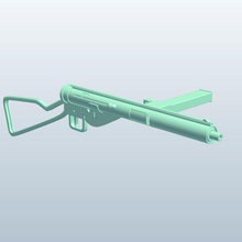 wwii Maschinenpistole gunuk v1 den zweiten Weltkrieg submachine gun Waffen Rüstung bedruckbar ist lowpoly Waffen, 3d print model - Mito3D