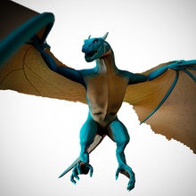 wyvern acme animal cerebros carácter criaturas dragón los lagartos mágico modelo reptiles 3d print model - Mito3D