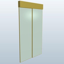 x78 closet mirrorgold v1 48x78 mirror gold decorations printable lowpoly 3d print model - Mito3D