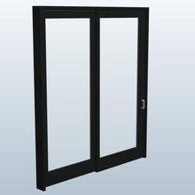 x96 kaymak doorblack v1 84x96 kapı siyah mimarlık yazdırılabilir lowpoly 3d print model - Mito3D