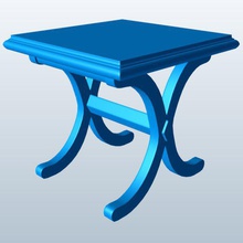 xshaped end table v1 furniture printable lowpoly 3d print model - Mito3D