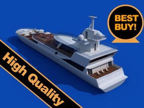 yacht Boot kommerziellen Handwerk Kreuzfahrt liner motor Motorboot Ozean Freizeit rippledesign Meer Versand sport Fahrzeug Wasser Wasserfahrzeuge 3d print model - Mito3D