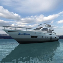 yacht 04 bluegreen la barca gioco più in basso lowpoly di lusso modello motore motoscafo oceano poli realtime ricreative a vela mare per spedizione sport trasporto acqua moto d'acqua 3d print model - Mito3D