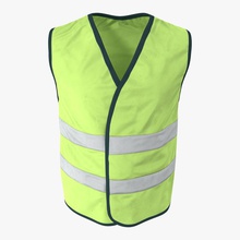 yellow high visibility safety jacket 3d molier bright character clothes construction equipment gear industrial international model outfit reflective uniform vest vis vray work worker worn 3d print model - Mito3D