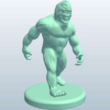 yeti v1 mítico criaturas imprimible lowpoly míticas 3d print model - Mito3D