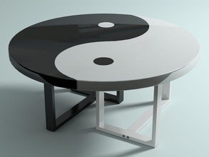 yin yang tabela arquitetura o preto café designe secretária jantar elementos mobiliário móveis geimers interior a revista modelo de plástico chá vray branco ying yingyang yinyang 3d print model - Mito3D