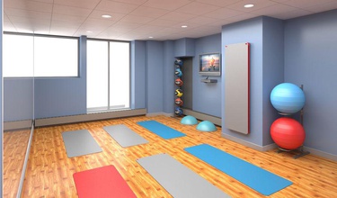 tapis de yoga barbell l'équipement faire l'exercice remise en forme une salle sport modèle la planche posées rack runnriot étiré le train séance d'entraînement 3d print model - Mito3D