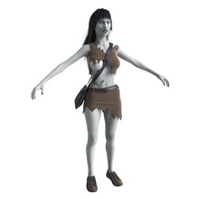 young witch 3d body character cute ddd artist female girl gothic hair halloween human lady lowpoly magic model naked nude people pretty realistic sexy suit vray witchcraft woman 3d print model - Mito3D
