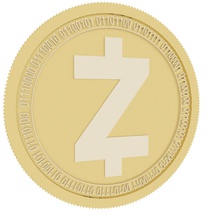 zcash moeda de ouro aeronaves avião animado moedas cryptocurrency gif modelo preloaders 3d print model - Mito3D