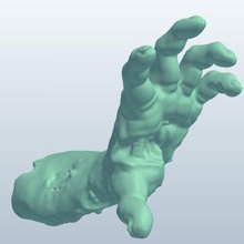 zombie arm v1 mythical creatures printable lowpoly 3d print model - Mito3D