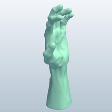 zombie hand v1 mythical creatures printable lowpoly 3d print model - Mito3D