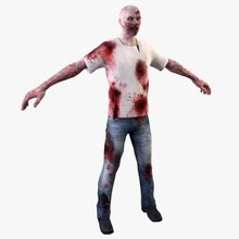 zombie model character creatures fatgod88 humanoid male undead 3d print model - Mito3D