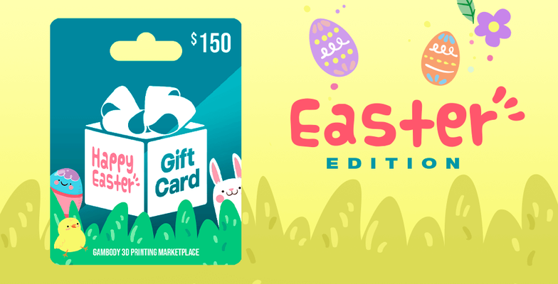 150 pascua resurrección regalo tarjeta gambody gift card cards birthday christmas easter thanksgiving valentines day buy for models halloween t 3d print model - Mito3D