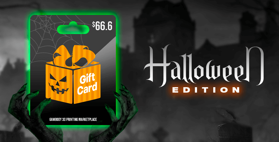 66 6 halloween geschenk karte gift cards gambody card birthday christmas easter thanksgiving valentines day buy for models 3D print model - Mito3D