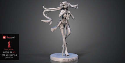 anime menina de impressão 3d do modelo estático modelos 3d, download 3D, stl comprar, compra 3D para Modelo a venda 3d print model - Mito3D