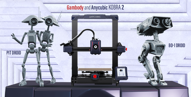 anycubic kobra 2 3d printer + bd-1 pit droid gambody-anycubic-collaboration 3d-printer star-wars sw mandalorian bd-1-droid bd pit-droid kobra-2 fdm fdm-3d-printer anycubic-kobra-2 anycubic-gamody anycubic-gambody-bundle direct-extruder auto-leveling best-affordable-3d-printer 3d print model - Mito3D