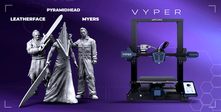 anycubic vyper 3d impressora + Leatherface Michael Myers pirâmide cabeça Anycubic Vyper fdm 3D gambody 3d print model - Mito3D