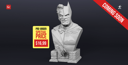 batman joker büst 3d baskı heykelcik geliyor yakında yarasa Adam bvs vs Süpermen şafak of Adalet heykel minyatür 3d print model - Mito3D