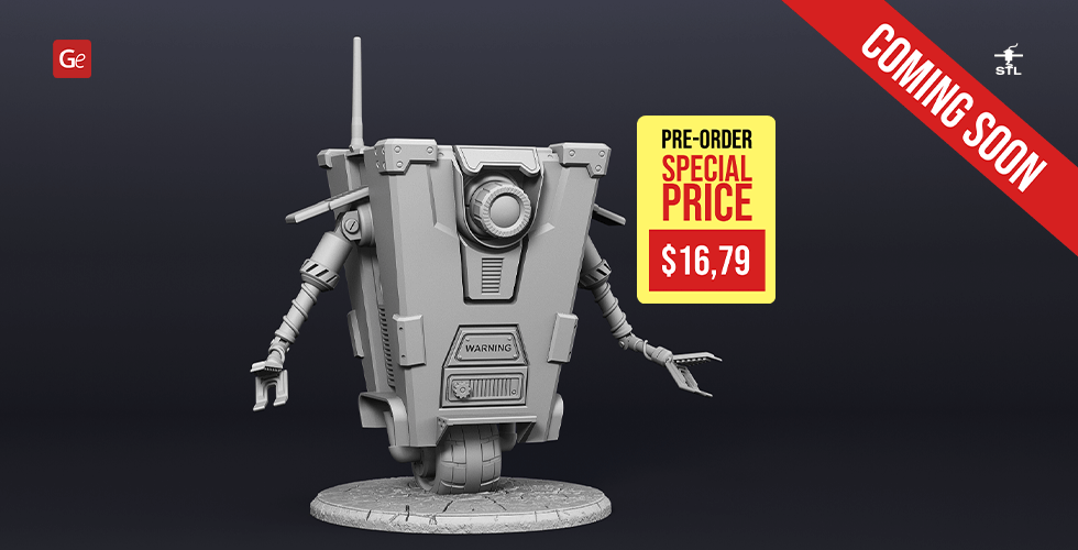 claptrap model robot 3D Print Details