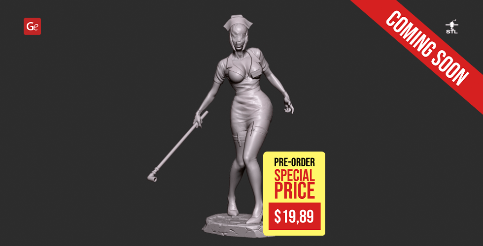 bulle tête infirmière horreur pyramid head silent hill 2 james sunderland coming soon 3D print model - Mito3D