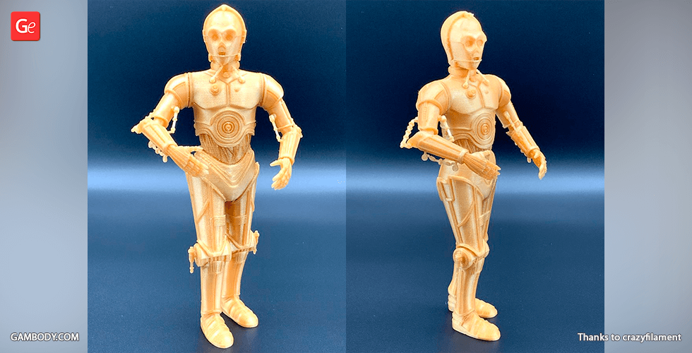 c-3po de la impresión en 3d una estatuilla asamblea c-3po, c3po, un robot, droide star wars, tatooine, darth vader, ver-threepio, r2-d2, anakin skywalker, figura, estatuilla, modelo, miniatura, 3d, los archivos stl 3D print model - Mito3D