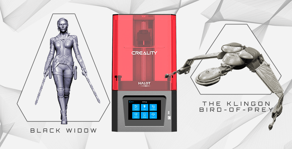 Creality reçine 3d yazıcı + siyah dul Klingon bird of prey Creality3D 3D Halot One gam Paketler 3D print model - Mito3D