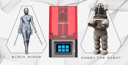 crialidade resina 3d impressora + Preto viúva robby robô Criatividade Creality3D 3D Halot One gambody Pacotes 3d print model - Mito3D