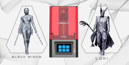 Creality reçine 3d yazıcı + Loki siyah dul Creality3D 3D Halot One gam Paketler İşbirliği 3d print model - Mito3D