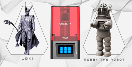 creality resina 3d stampante + loki robby robot Creality Creality3D 3D Halot One gambody Gruppi Collaborazione 3d print model - Mito3D